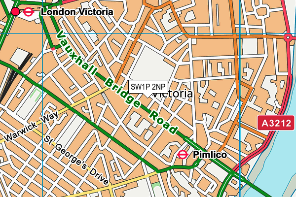 SW1P 2NP map - OS VectorMap District (Ordnance Survey)