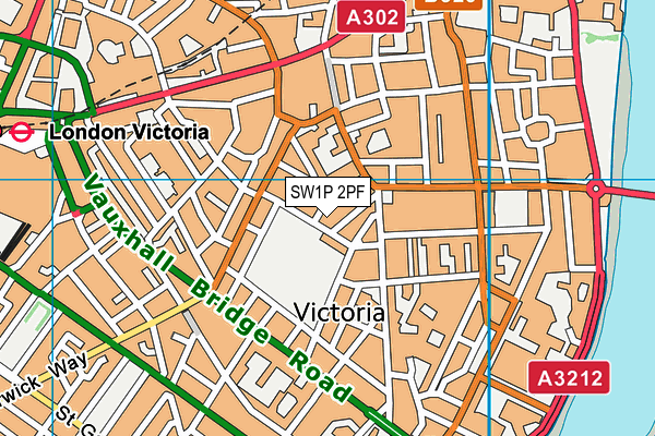 SW1P 2PF map - OS VectorMap District (Ordnance Survey)