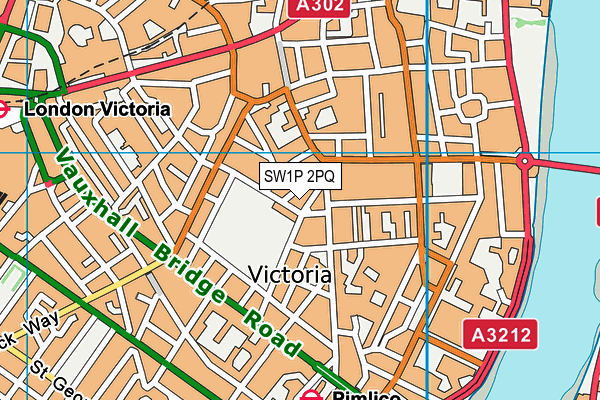 SW1P 2PQ map - OS VectorMap District (Ordnance Survey)