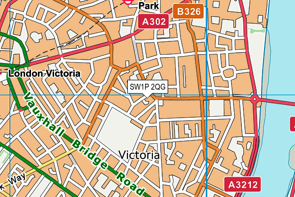 SW1P 2QG map - OS VectorMap District (Ordnance Survey)