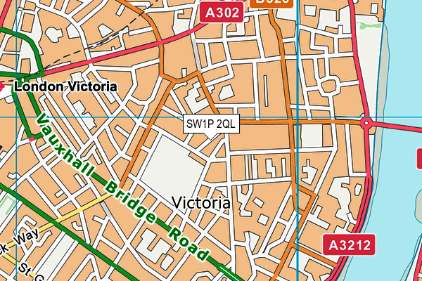 SW1P 2QL map - OS VectorMap District (Ordnance Survey)