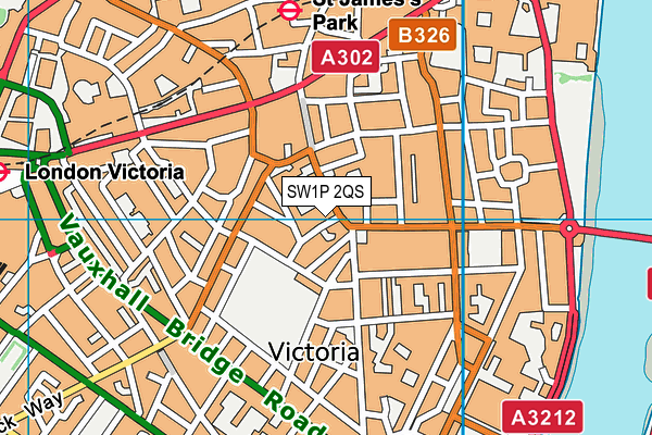 SW1P 2QS map - OS VectorMap District (Ordnance Survey)