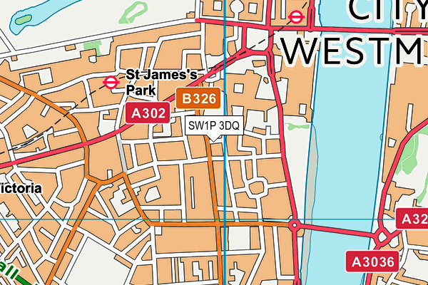 SW1P 3DQ map - OS VectorMap District (Ordnance Survey)