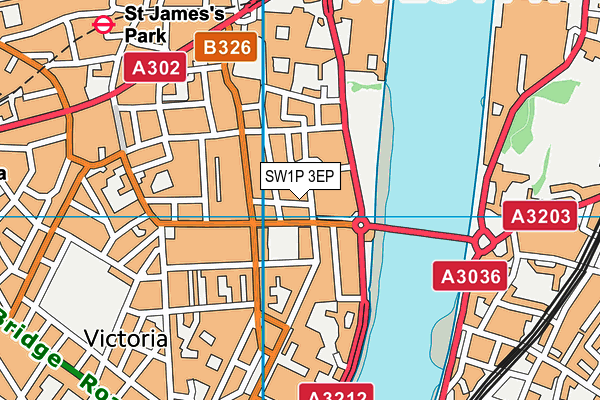 SW1P 3EP map - OS VectorMap District (Ordnance Survey)