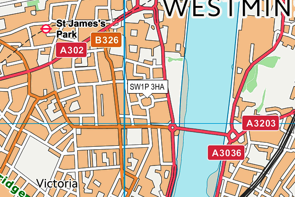 SW1P 3HA map - OS VectorMap District (Ordnance Survey)