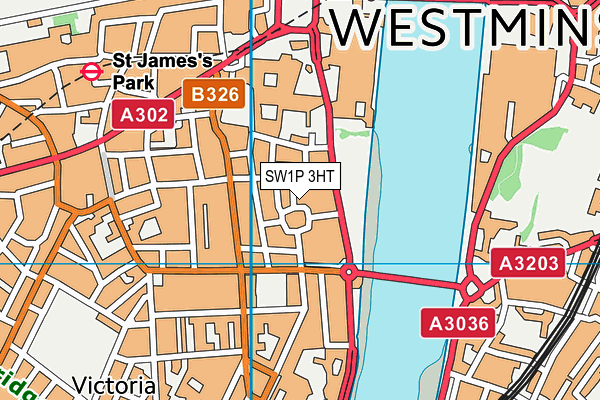 SW1P 3HT map - OS VectorMap District (Ordnance Survey)
