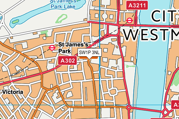 SW1P 3NL map - OS VectorMap District (Ordnance Survey)