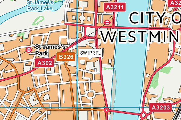 SW1P 3PL map - OS VectorMap District (Ordnance Survey)