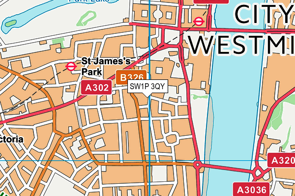 SW1P 3QY map - OS VectorMap District (Ordnance Survey)