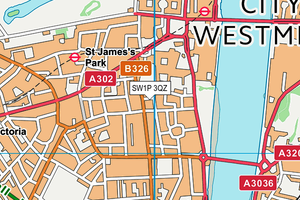 SW1P 3QZ map - OS VectorMap District (Ordnance Survey)