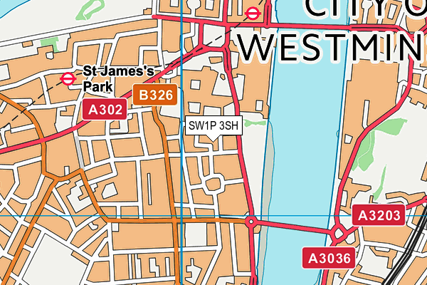 SW1P 3SH map - OS VectorMap District (Ordnance Survey)
