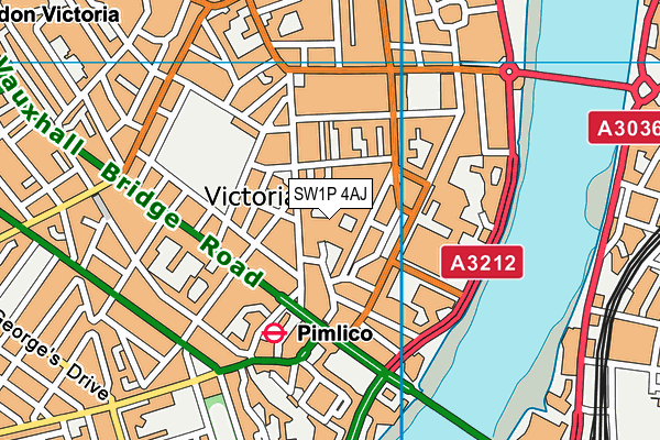 SW1P 4AJ map - OS VectorMap District (Ordnance Survey)
