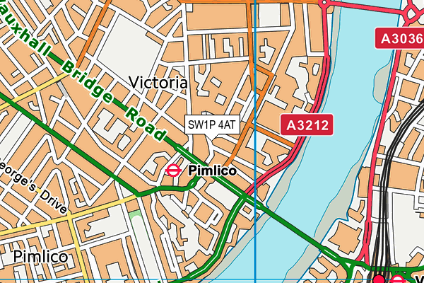 SW1P 4AT map - OS VectorMap District (Ordnance Survey)