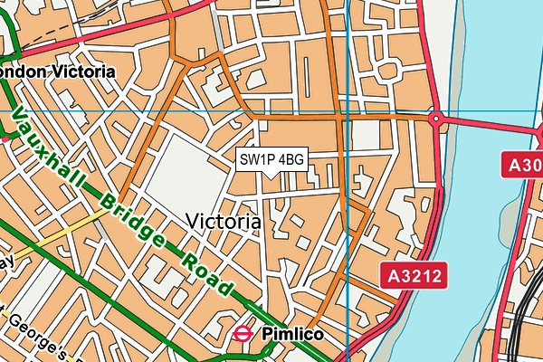 SW1P 4BG map - OS VectorMap District (Ordnance Survey)