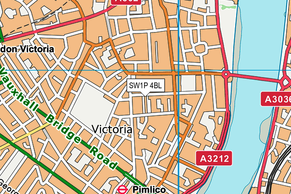 SW1P 4BL map - OS VectorMap District (Ordnance Survey)