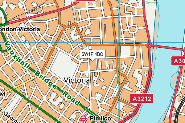 SW1P 4BQ map - OS VectorMap District (Ordnance Survey)