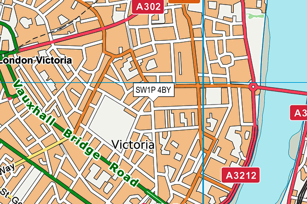 SW1P 4BY map - OS VectorMap District (Ordnance Survey)