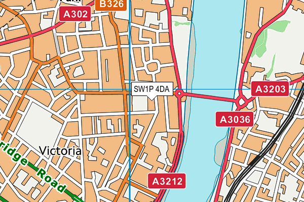 SW1P 4DA map - OS VectorMap District (Ordnance Survey)