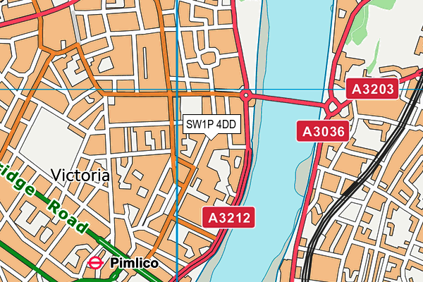 SW1P 4DD map - OS VectorMap District (Ordnance Survey)
