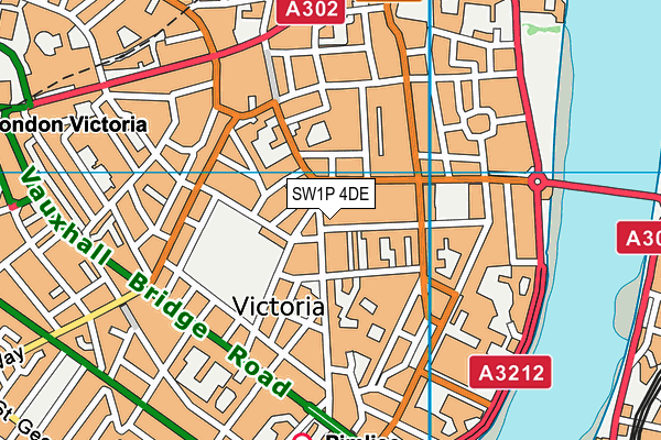 SW1P 4DE map - OS VectorMap District (Ordnance Survey)