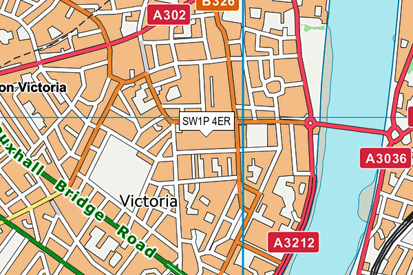 SW1P 4ER map - OS VectorMap District (Ordnance Survey)