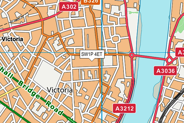 SW1P 4ET map - OS VectorMap District (Ordnance Survey)