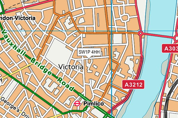 SW1P 4HH map - OS VectorMap District (Ordnance Survey)