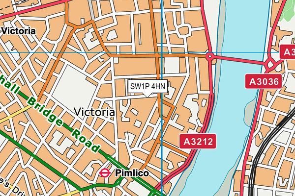 SW1P 4HN map - OS VectorMap District (Ordnance Survey)