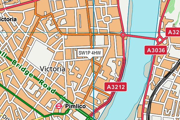 SW1P 4HW map - OS VectorMap District (Ordnance Survey)