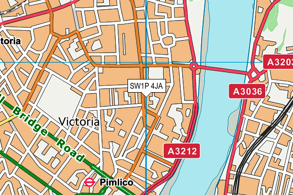 SW1P 4JA map - OS VectorMap District (Ordnance Survey)