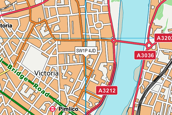 SW1P 4JD map - OS VectorMap District (Ordnance Survey)
