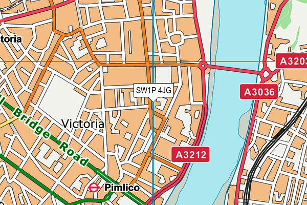 SW1P 4JG map - OS VectorMap District (Ordnance Survey)