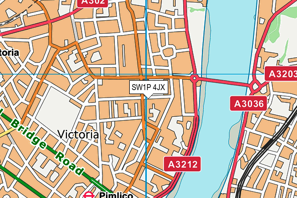 SW1P 4JX map - OS VectorMap District (Ordnance Survey)