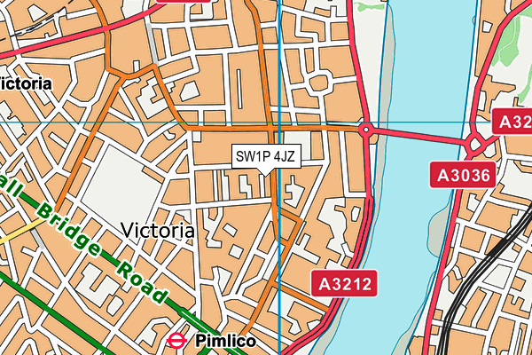 SW1P 4JZ map - OS VectorMap District (Ordnance Survey)