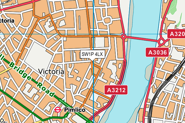 SW1P 4LX map - OS VectorMap District (Ordnance Survey)