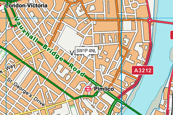 SW1P 4NL map - OS VectorMap District (Ordnance Survey)