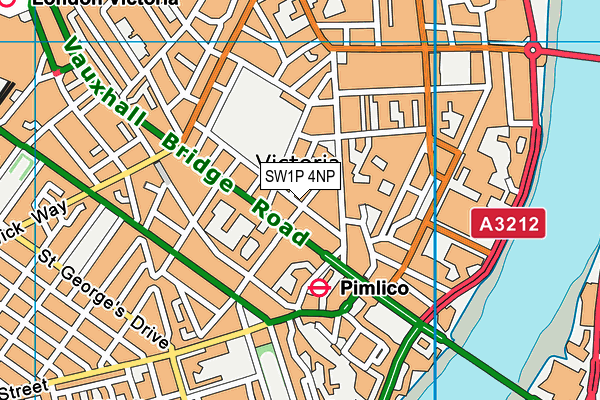 SW1P 4NP map - OS VectorMap District (Ordnance Survey)