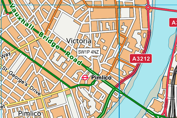 SW1P 4NZ map - OS VectorMap District (Ordnance Survey)