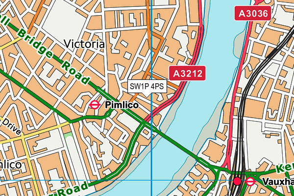 SW1P 4PS map - OS VectorMap District (Ordnance Survey)