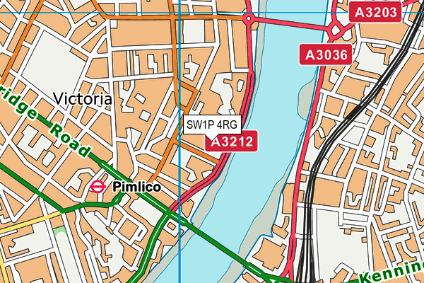 SW1P 4RG map - OS VectorMap District (Ordnance Survey)