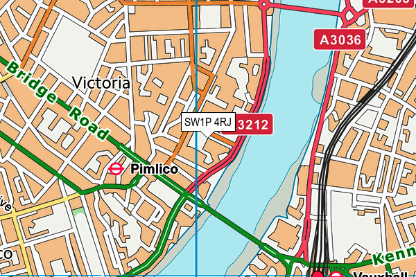 SW1P 4RJ map - OS VectorMap District (Ordnance Survey)
