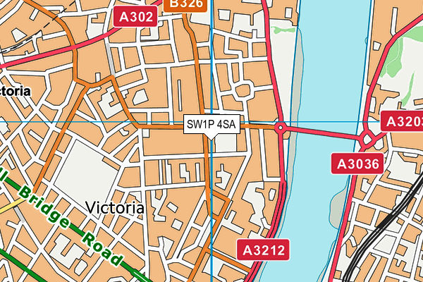 SW1P 4SA map - OS VectorMap District (Ordnance Survey)
