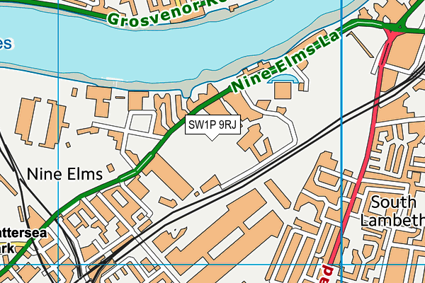 SW1P 9RJ map - OS VectorMap District (Ordnance Survey)