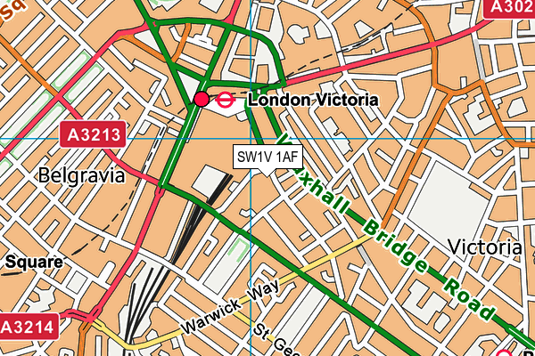 SW1V 1AF map - OS VectorMap District (Ordnance Survey)