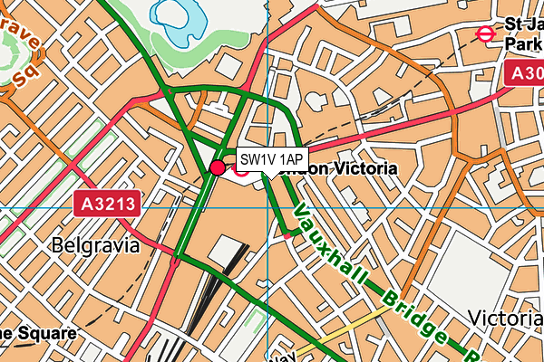 SW1V 1AP map - OS VectorMap District (Ordnance Survey)