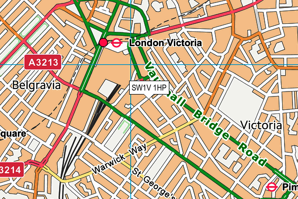 SW1V 1HP map - OS VectorMap District (Ordnance Survey)