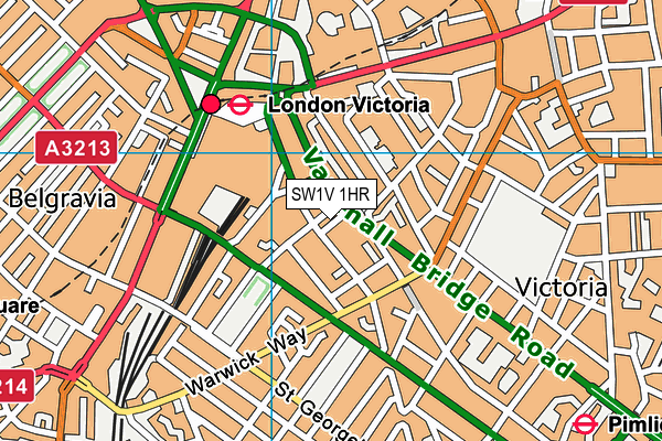 SW1V 1HR map - OS VectorMap District (Ordnance Survey)