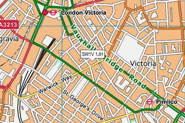 SW1V 1JH map - OS VectorMap District (Ordnance Survey)