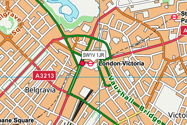 SW1V 1JR map - OS VectorMap District (Ordnance Survey)