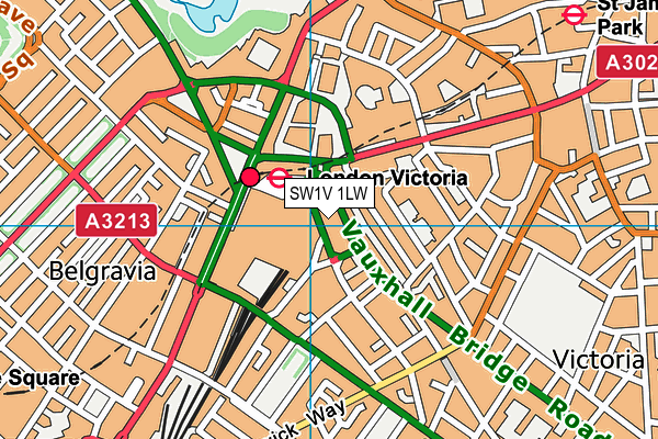 SW1V 1LW map - OS VectorMap District (Ordnance Survey)